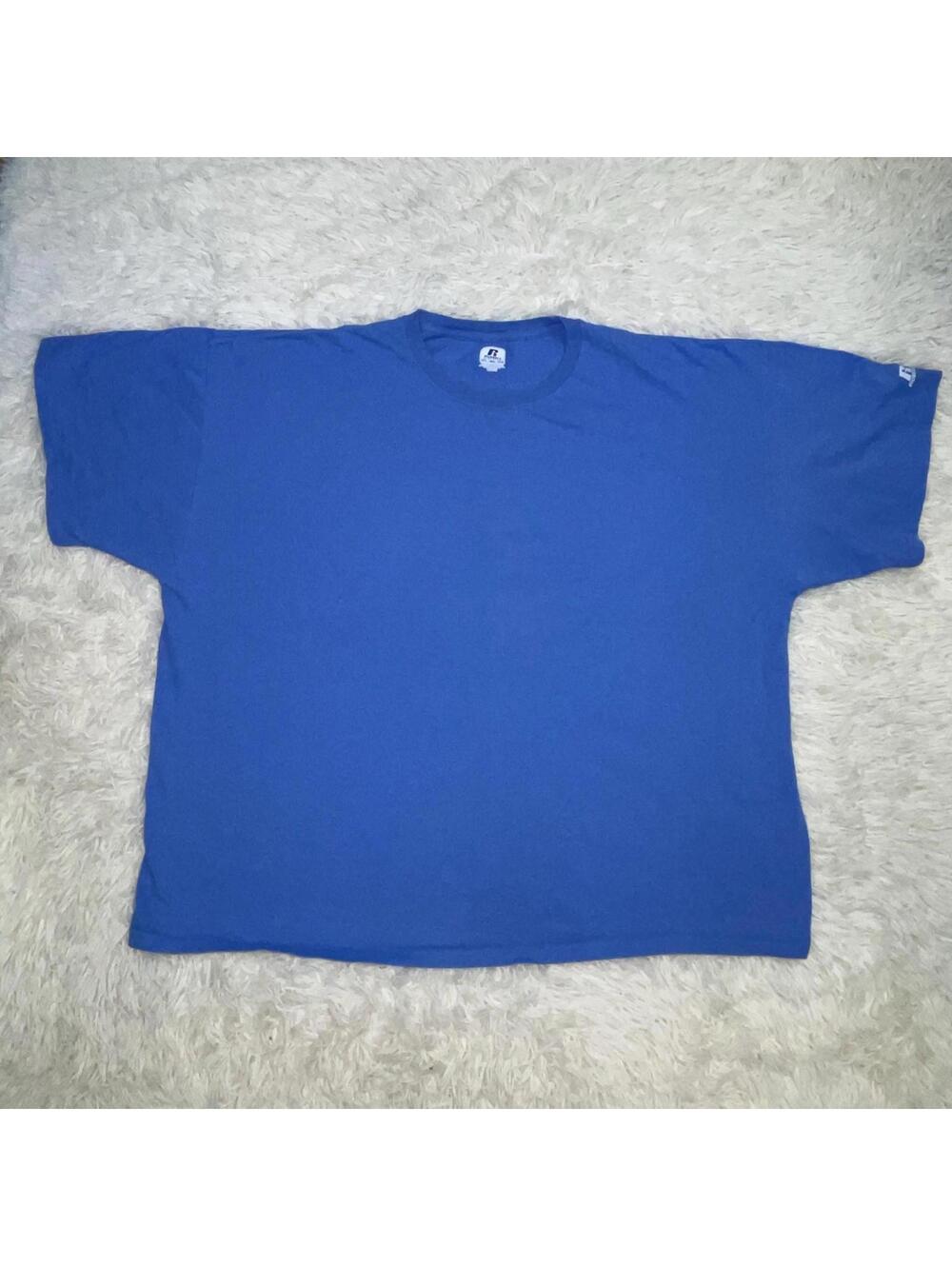 Russell Athletic Men's Basic Solid Short Sleeve T-Shirt, Blue Size 3XL
